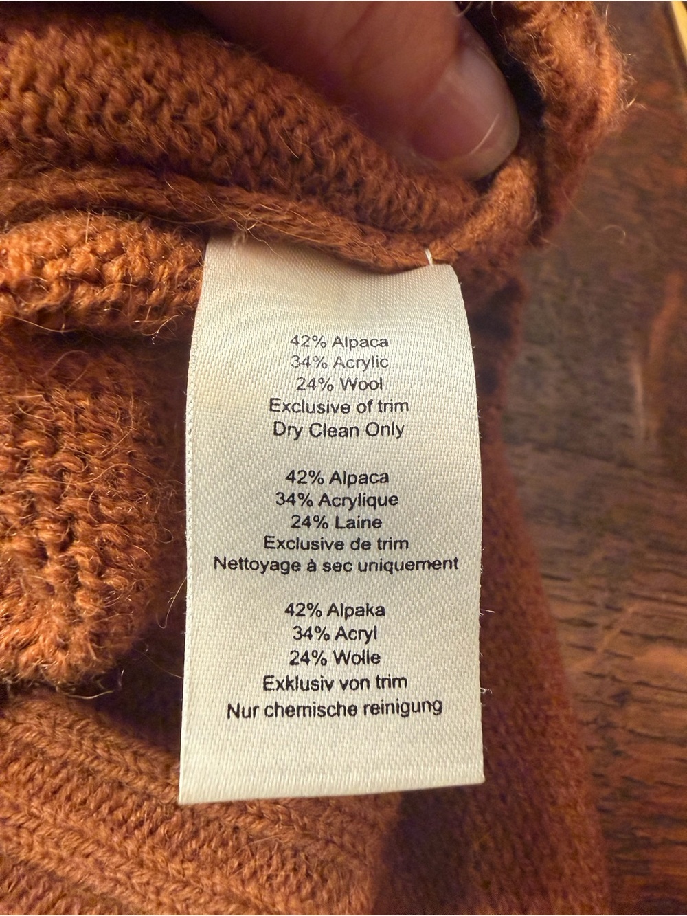 Rachel Antonoff Rainbow Cookie Sweater Rust Brown Medium - Picture 6 of 11
